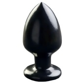 Черная большая анальная пробка MAGNUM 10 - 14,5 см.