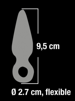 Анальная втулка с колечком на пальчик Finger Plug - 9,5 см