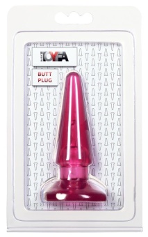 Простая анальная пробка Toyfa Butt Plug розовая