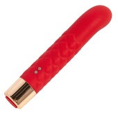 Красный вибратор для G-точки - 14,5 см.