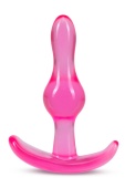 Розовая анальная пробка Curvy Anal Plug - 8,4 см.