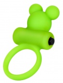 Эрекционное кольцо с вибропулей ToyFa A-Toys зеленое