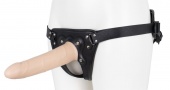 Пустотелый страпон Harness CLASSIC с бандажом - 19,5 см.