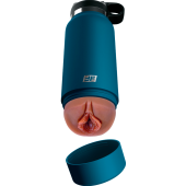 Мастурбатор вагина в синей фляге Fuck Flask мулатка