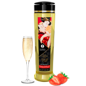 Массажное масло Shunga Romance с ароматом клубники и шампанского 240 мл