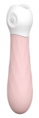 Розовый мини-вибромассажер Diamond Baby Boo - 11 см.