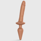 Двусторонний фаллоимитатор Strap-On-Me Switch Plug-In Realistic Dildo L телесный