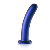 Синий фаллоимитатор Smooth G-Spot - 17,7 см.
