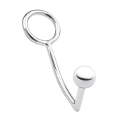 Кольцо на пенис с анальным стимулятором Stainless Steel Anal Hook   Cock Ring