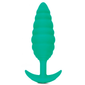 Ребристая вибропробка b-Vibe Twist Texture Plug зелёная Ребристая вибропробка b-Vibe Twist Texture Plug зелёная