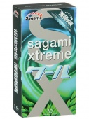 Презервативы ультратонкие Sagami Xtreme Mint со вкусом мяты - 10 шт