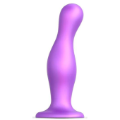 Изогнутый фаллоимитатор Strap-On-Me Dildo Plug Curvy размер L 15 см фиолетовый