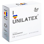 Ароматизированные презервативы Unilatex Multifrutis цветные - 3 шт