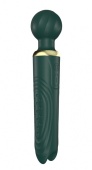 Зеленый двусторонний вибратор-wand Secwell - 22 см.