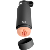 Мастурбатор вагина в бутылке Fuck Flask серый