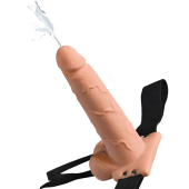 Полый страпон с функцией эякуляции Hollow Squirting Strap-On with Balls Flesh 21 см телесный