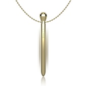 Золотистая подвеска на шею с вибрацией