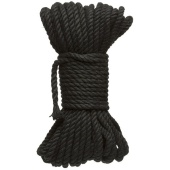 Черная верёвка для связывания и фиксации Bind Tie - 15,24 м.