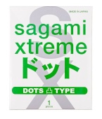 Утончённые рельефные презервативы Sagami Xtreme Type-E 1 шт