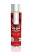 Лубрикант на водной основе с ароматом клубники JO Flavored Strawberry Kiss - 120 мл