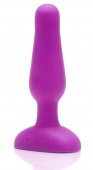 Маленькая анальная вибропробка B-Vibe Novice Plug фиолетовая - 10,2 см