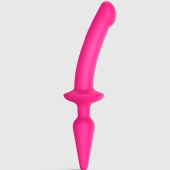 Двусторонний фаллоимитатор Strap-On-Me Switch Plug-In Semi-Realistic Dildo S розовый