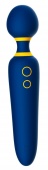 Синий вибромассажер с круглой головкой Romp Flip - 23 см.