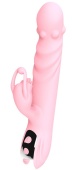 Розовый вибратор-кролик Ava - 21,9 см.