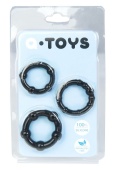 Набор из 3 чёрных эрекционных колец A-toys Набор из 3 чёрных эрекционных колец A-toys