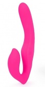 Ярко-розовый безремневой страпон NAMI