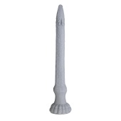Серый силиконовый фаллоимитатор Basilisk - 43 см.