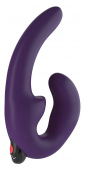 Безремневой анатомический страпон с вибрацией Fun Factory Sharevibe фиолетовый