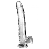 Гелевый фаллоимитатор с мошонкой King Cock Clear 25 см прозрачный Гелевый фаллоимитатор с мошонкой King Cock Clear 25 см прозрачный