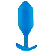 Утяжелённая анальная пробка для ношения b-Vibe Snug Plug 5 большая синяя Утяжелённая анальная пробка для ношения b-Vibe Snug Plug 5 большая синяя