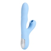 Голубой вибратор с ротацией и вакуумной стимуляцией BeYourLover Rosubi