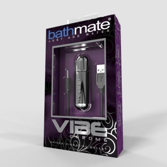 Вибропуля Bathmate Vibe Bullet серебряная