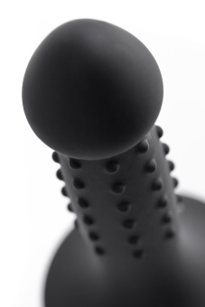 Фаллоимитатор с точками A-Toys Spikn черный - 14 см