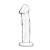 Прозрачный стеклянный фаллоимитатор 6’’ Glass Dildo With Veins   Flat Base - 15,2 см.