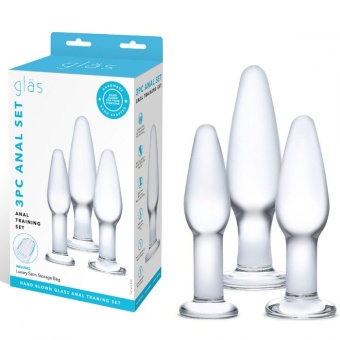 Набор из 3 стеклянных анальных пробок Glas Anal Set Набор из 3 стеклянных анальных пробок Glas Anal Set