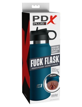 Мастурбатор вагина в синей фляге Fuck Flask мулатка