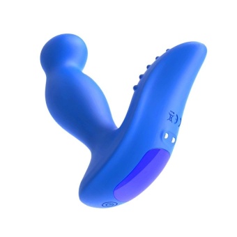 Синий вибромассажер простаты 3,5’’ Remote Control P-spot Massager - 12,5 см.