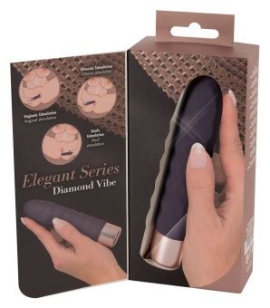 Вибратор с рельефной поверхностью Elegant Series Diamond Vibe