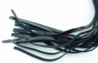 Плеть из лака с розовым мехом BDSM Light - 43 см.