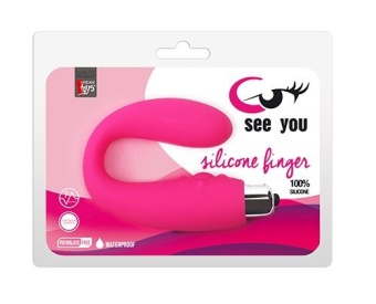 Розовый стимулятор G-точки и клитора SEE YOU 7-SPEED SILICONE FINGER