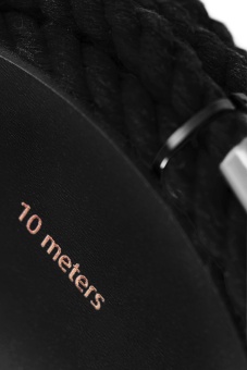 Черная веревка для шибари на катушке - 10 м.