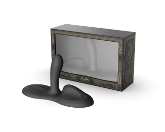 Черная виброподушка с функцией нагрева Flora