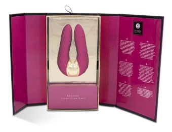 Мини-вибратор с двумя кончиками Shunga AIKO малиновый