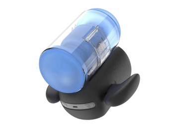 Робот-мастурбатор с вибрацией и нагревом Amovibe Black Knight Massaging Beads