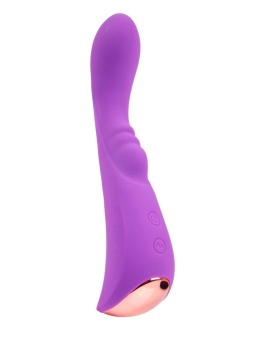 Фиолетовый вибратор для G-стимуляции - 19,1 см.