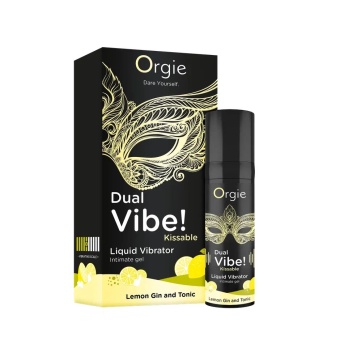 Гель для орального секса с эффектом вибрации Orgie Dual Vibe Джин-тоник 15 мл
